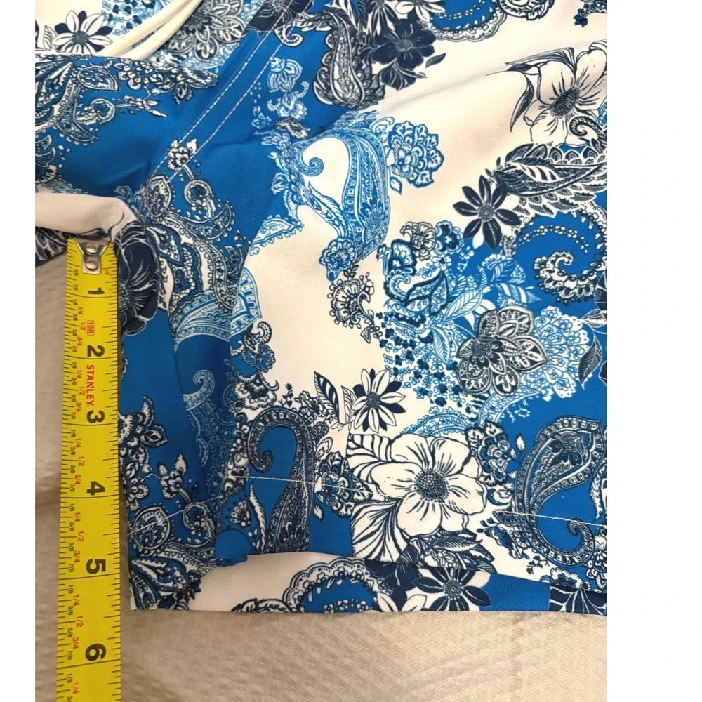 Robert Graham Swim Trunks Mens Small Blue Floral Paisley Stretch Lined Tropical